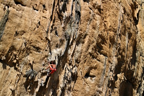 Jack climbing the classic Lourdes © Oli Grounsell