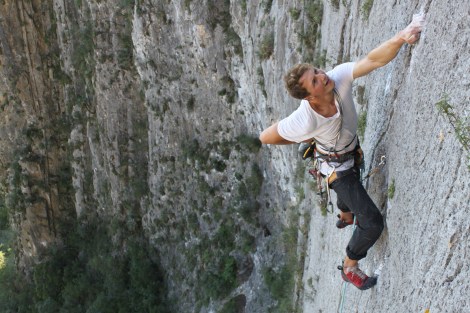 Jack climbing El Sendero Luminosa © Liam Postlewaithe